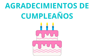 ejemplo de Agradecimientos de Cumpleaños