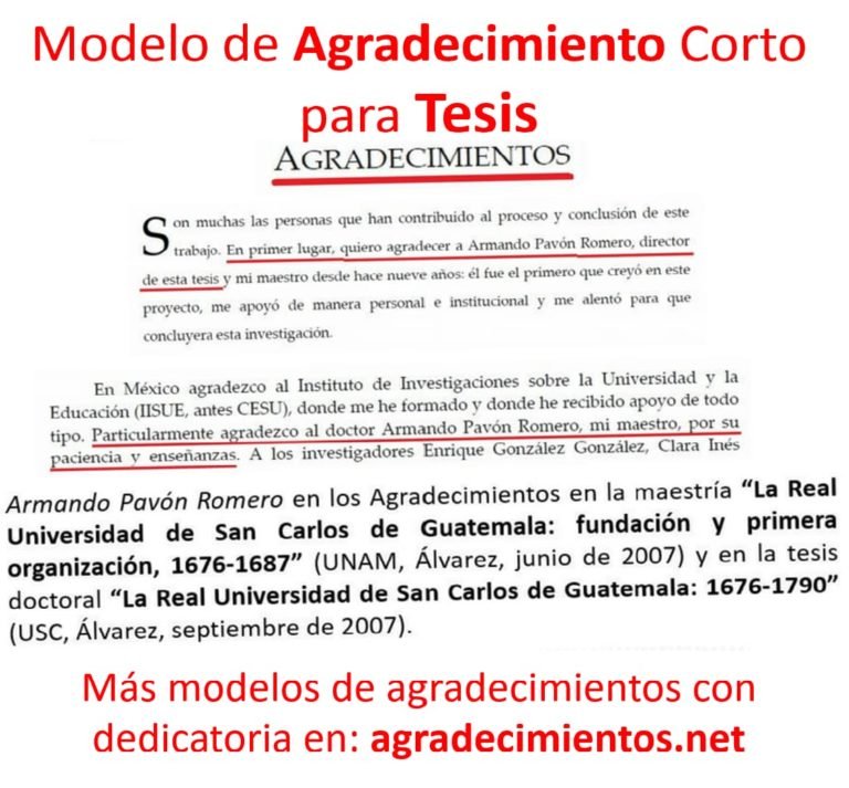 Mejores EJEMPLOS de agradecimientos de TESIS