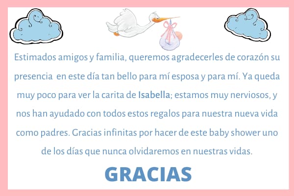 Frases de agradecimiento en baby shower 2020 palabras de gratitud por baby shower a familiares y amigos
